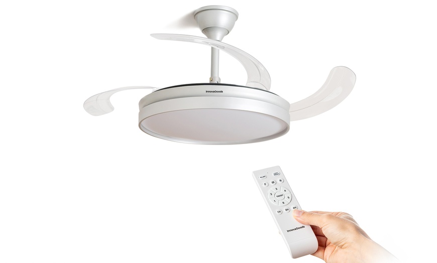 Image 9: Ventilateur de plafond LED avec 4 pales rétractables