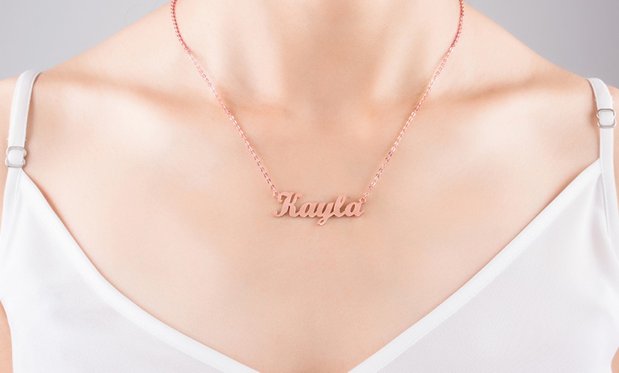 Image 2: Custom Name Necklace in Silver