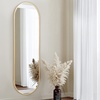 Image 1:  Oval Wall Mirror with Metal Frame 