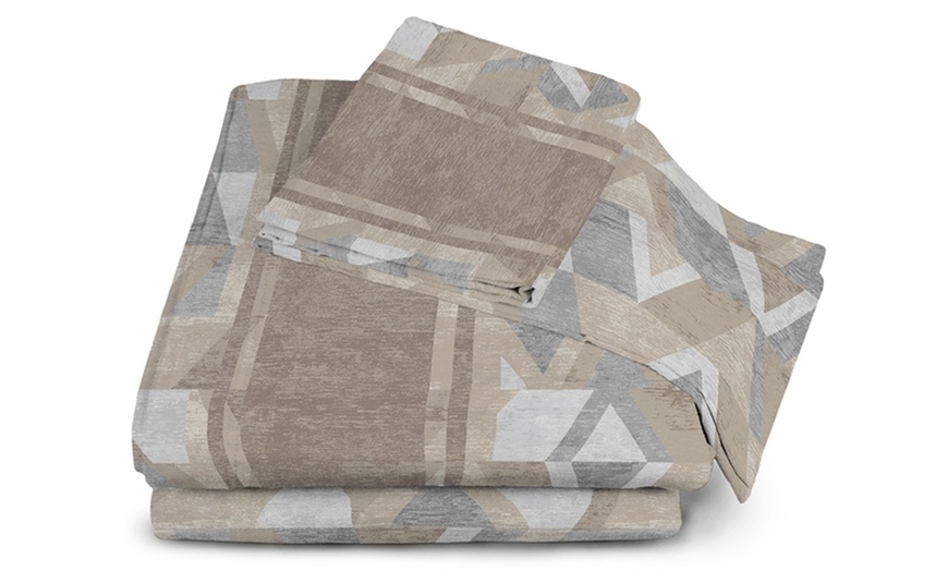 Image 13: Completo lenzuola 100% flanella di cotone Made in Italy