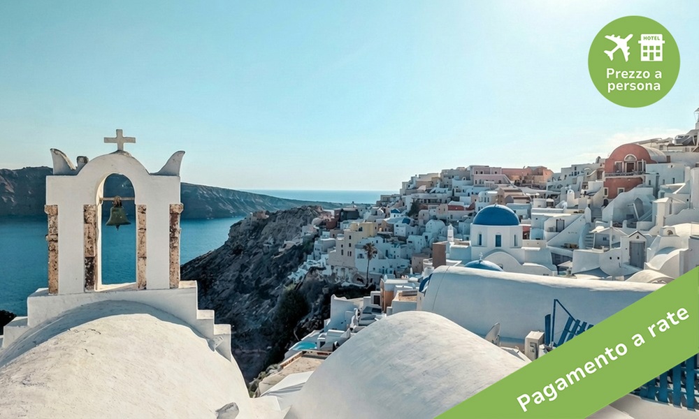 ✈ Santorini, Estate 2026: Volo diretto più 7 notti in hotel