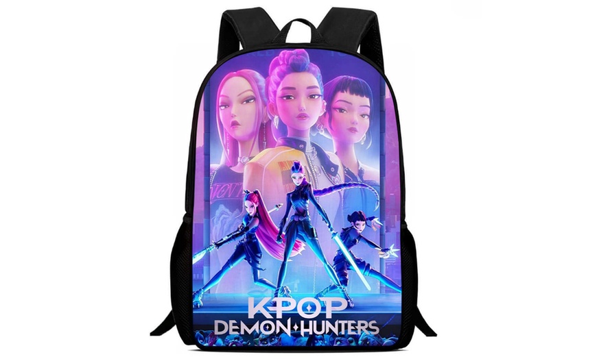 Image 20: KPop Demon Hunters Inspired Backpack Set 