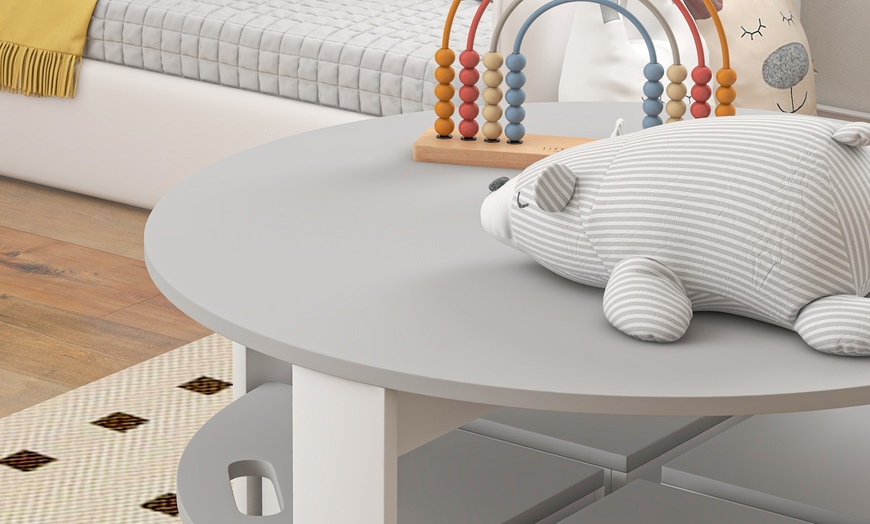 Image 3: AIYAPLAY 5-Piece Kids Table and Chairs Set