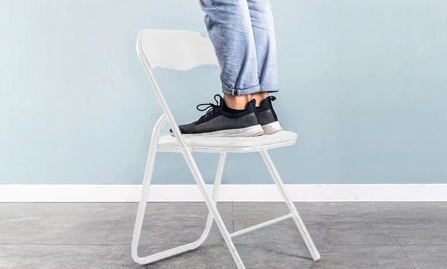 Image 8: 6er-Set Klappstühle mit Metall-Rahmen