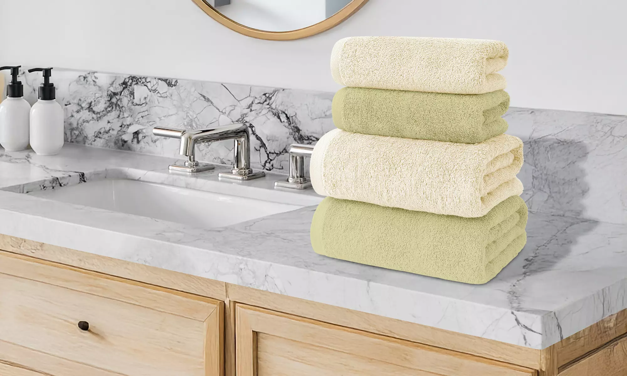 Set de 4 serviettes de bain