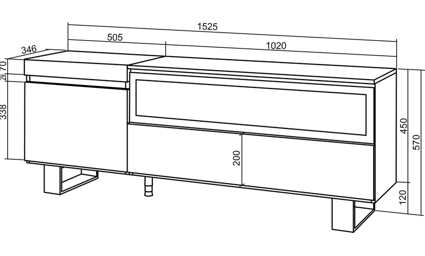 Image 32: Meuble TV avec ou sans cheminée électrique LED