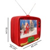 Image 4: Decoración navideña con forma de TV, con luces, música y movimiento