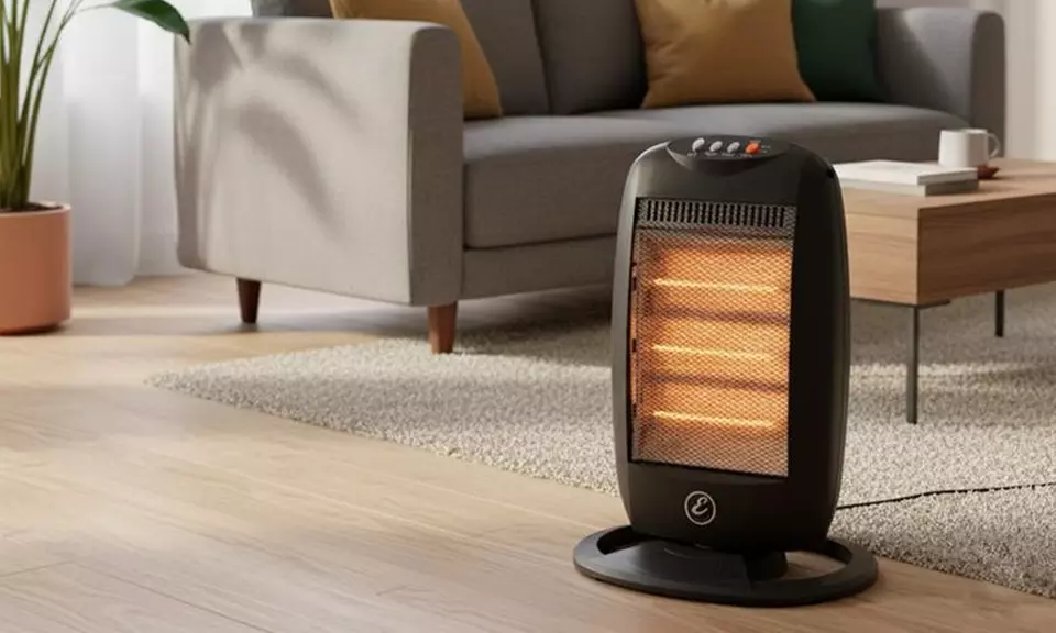 Stufa alogena pieghevole da 800 o 1200 W a basso consumo