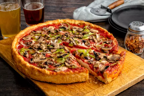 Deep Dish Pizza and Craft Beers or House Wine at Pizzeria Due