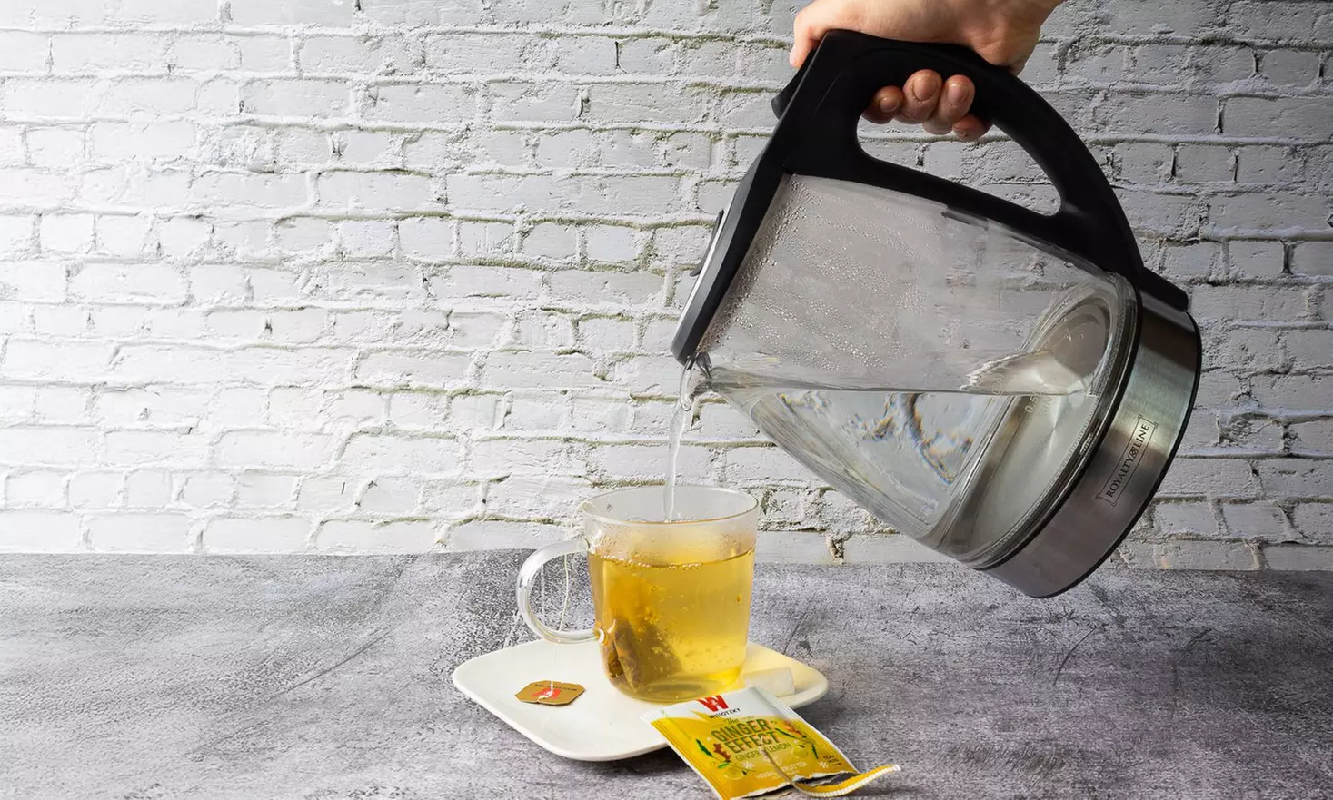 Bouilloire électrique 1,7L en verre Royalty Line