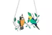 Multicolor Birds On A Wire High Stained Suncatcher Window Panel Home Decor - Second Medium