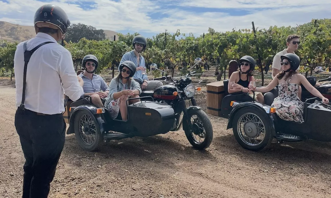 Paso Robles Adventure: Scenic Sidecar Ride for 1, 2 or 4 (Adult/Child)