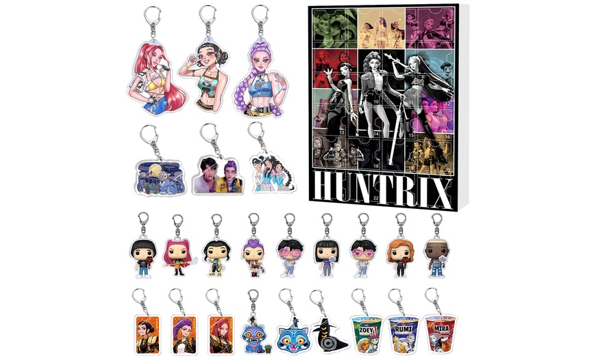 Image 9: K-Pop Demon Hunters Inspired Advent Calendar, 24 Keychains Collection