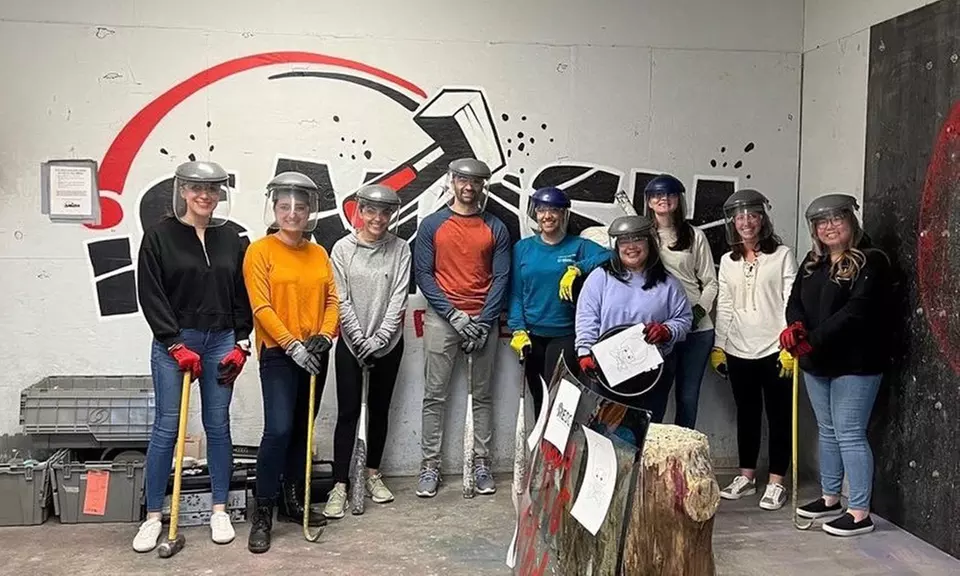 Enjoy Smash, Paint, and Axe Throwing Weekdays and Weekends