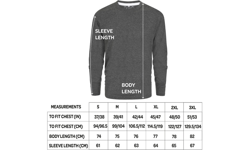 Image 11: Pack of Three Blu Apparel Long-Sleeved Crew Neck T-Shirts