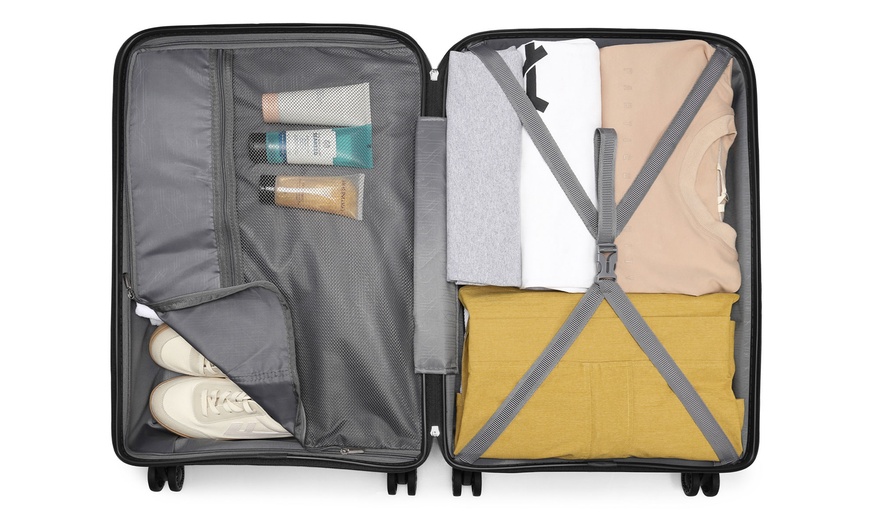 Image 22: Kono 24-Inch Colourful PP Hardshell Suitcase with TSA Lock