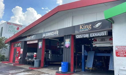 One Conventional Oil Change with Brake Inspection and free checking fluid top-off - King Auto Repair