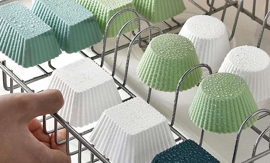 Image 8: 24 Packs of Silicone Cupcake Baking Cups