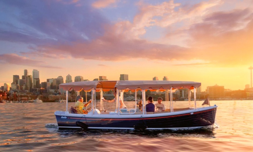 Image 1: Two-Hour Standard or Luxury Electric Boat Rental for Up to 10 or 12 