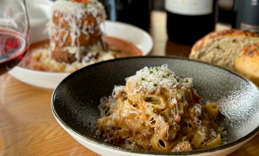 Image 2: Enjoy Pasta and Wine for One, Two, or Four at a Rustic Italian Spot