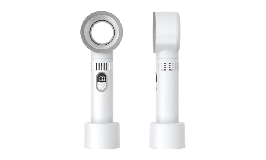 Image 8: Portable Bladeless Fan with LED Display