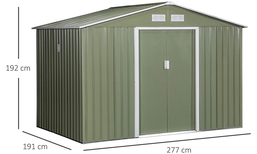 Image 7: Outsunny Garden Storage Shed