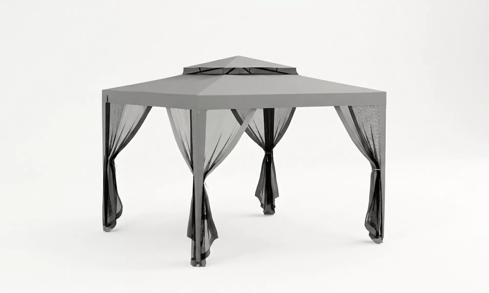 Outsunny 3 x 3m Party Gazebo with Mesh Sidewalls and Vented Roof