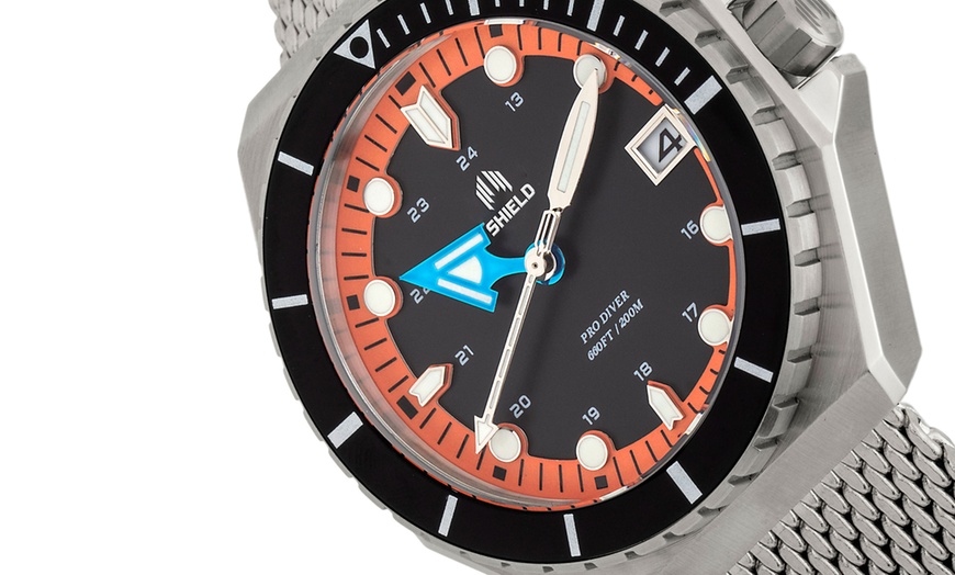 Image 5: Shield Marius Bracelet Diver Watch with Date