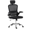 Image 9: HomCom High Back Mesh Computer Desk Chair with Lumbar Support