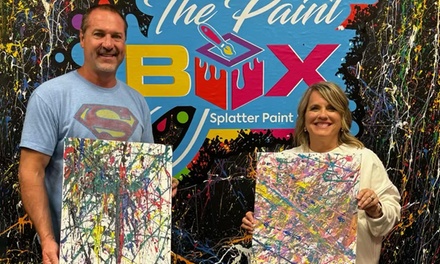 60-Minute Splatter Paint Experience [Online Reservation Required] - For 1 - The Paint Box Splatter Paint Studio in Southgate, MI