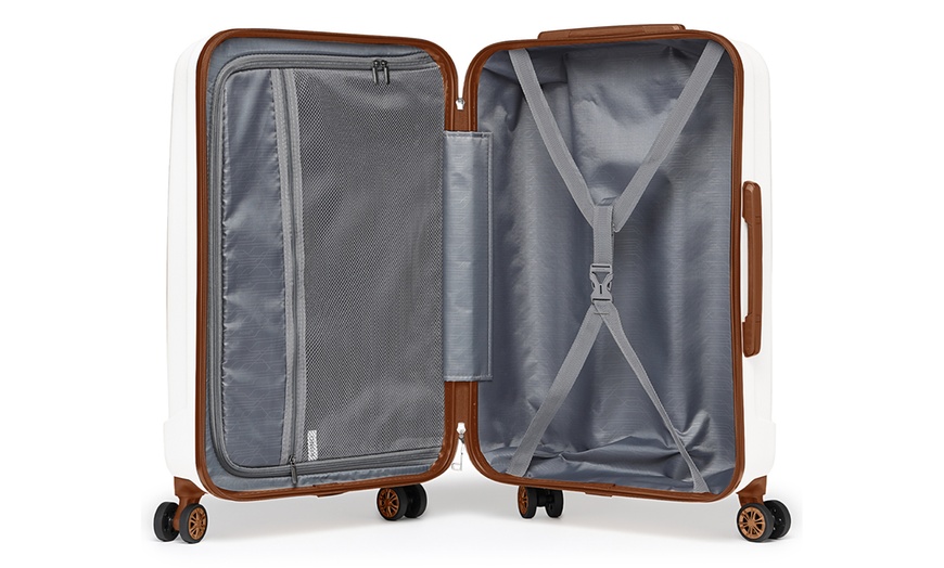 Image 11: Gift For Christmas-Kono 1 or 3-Piece Cream Suitcase And Duffel Bag