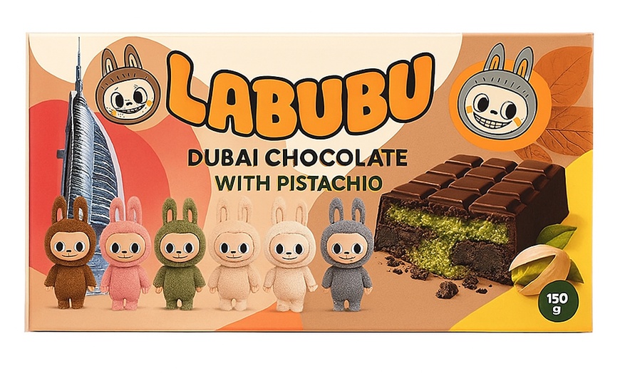 Image 1: Labubu Dubai Chocolate with Pistachio 