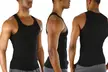 ToBeInStyle Men's Multi-Pack Of Slim Fit Shallow Scoop Neck Sleeveless A-Shirts - Second Medium