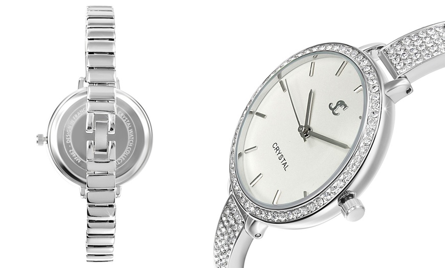 Image 15: Orologio da donna con cristalli scintillanti SC Crystal