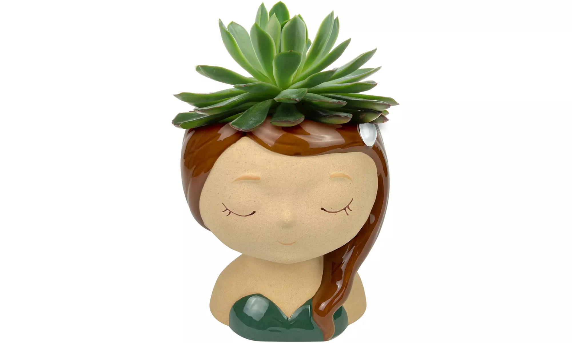 Vaso in ceramica di design con volto