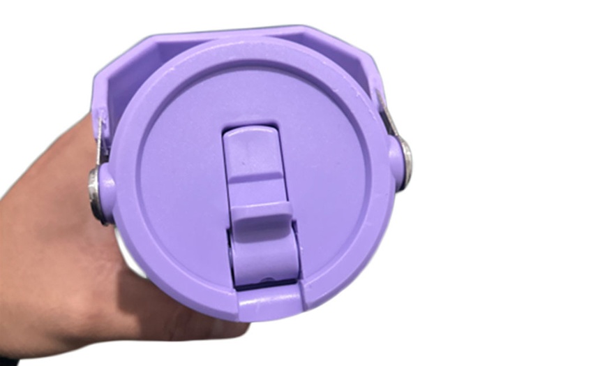 Image 6: Stainless Steel Insulated Tumbler with Leakproof Straw Lid 850ml