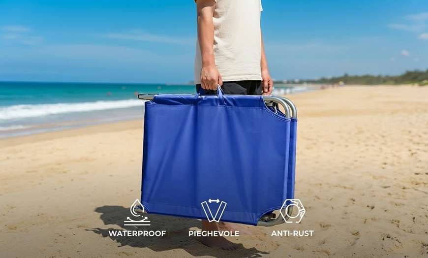 Image 3: Ensemble de 2 chaises longues réglables