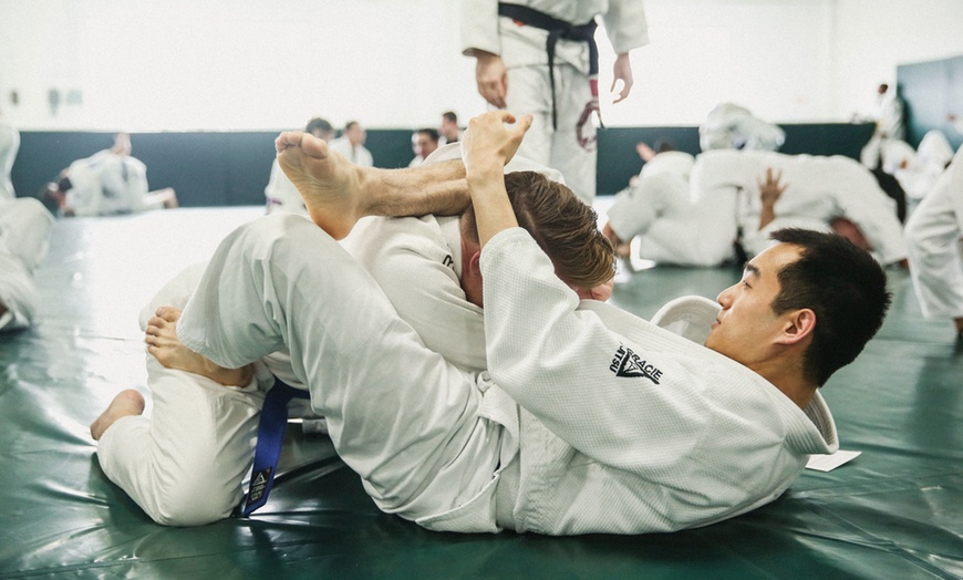 Image 1: 10-Day Unlimited Trial or 1 Month of Beginner Self-Defense Classes w/ Uniform at Gracie Ju-Jitsu (Up to 75% Off)