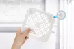 2 Pack Drain Hair Catcher Square Hair Drain Cover with Suction Cup - Second Medium