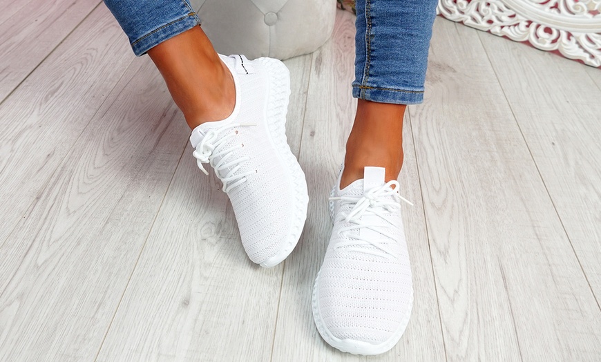 Image 9: Women's Knit Running Trainers