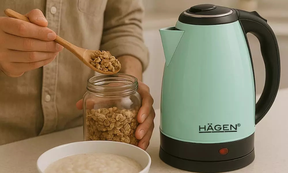 Bollitore elettrico senza fili in acciaio inox Hagen da 1,8 l