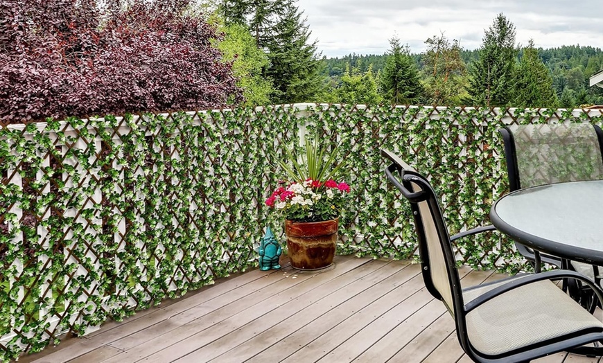 Image 1: Outsunny 2 Piece Expandable Garden Trellis