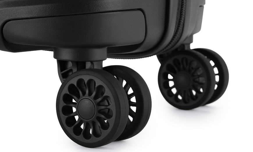 Image 11: KONO Three-Piece PP Hard Shell Suitcases With TSA Lock