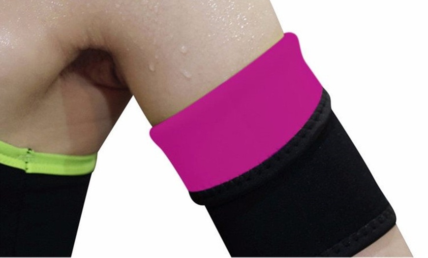 Image 1: Workout Arm Compression Bands