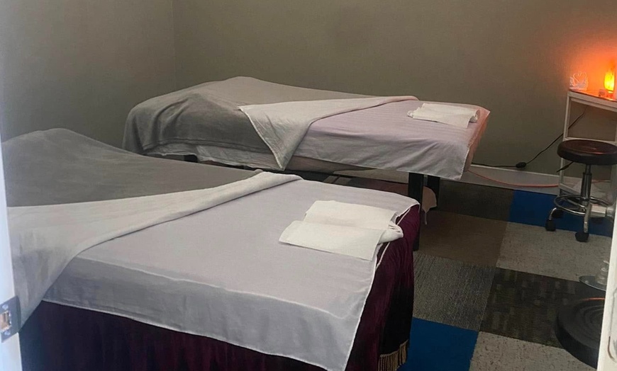 Image 3: Back & Foot Combo Massages for 1 or 2 w/CBD Oil + Optional Hot Stones