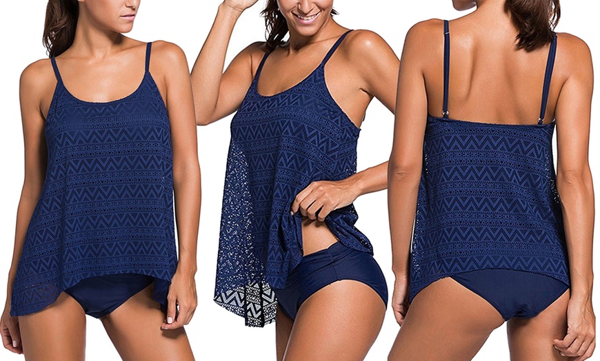 Image 3: Women's Crochet Tankini