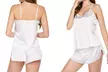 Women's Sexy Lingerie Satin Pajamas Cami Shorts Set Nightwear - Second Medium