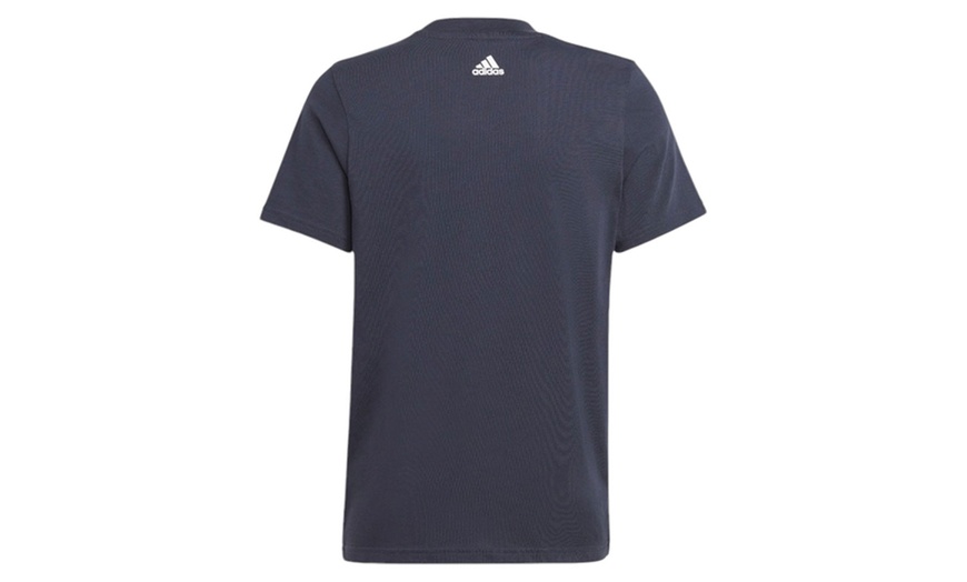 Image 19: Adidas Boys' Unisex Cotton Crew Neck Short Sleeve T-Shirt