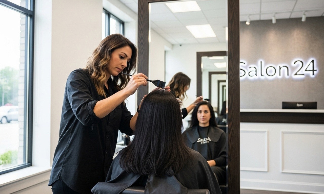 Get a Chic Haircut with Options for Partial or Full Highlights 