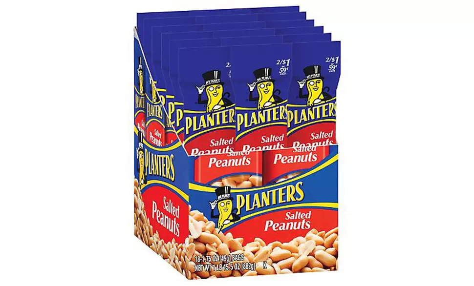 Planters Salted Peanuts, 18/1.75 Ounce Packs - Primary Image